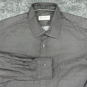ROBERT GRAHAM Grey Geometric Polka Dot 100% Cotton Casual Dress Shirt 16/41‎